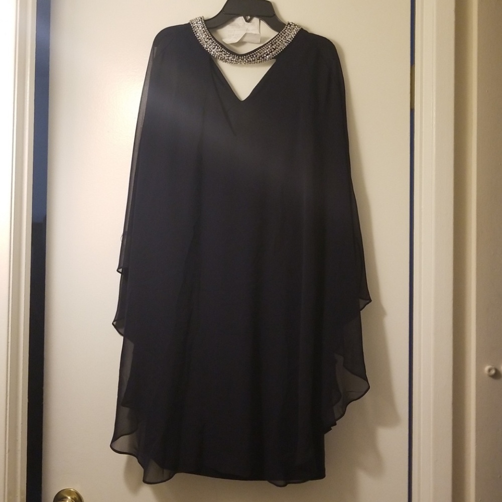 Navy Formal cocktail length dress